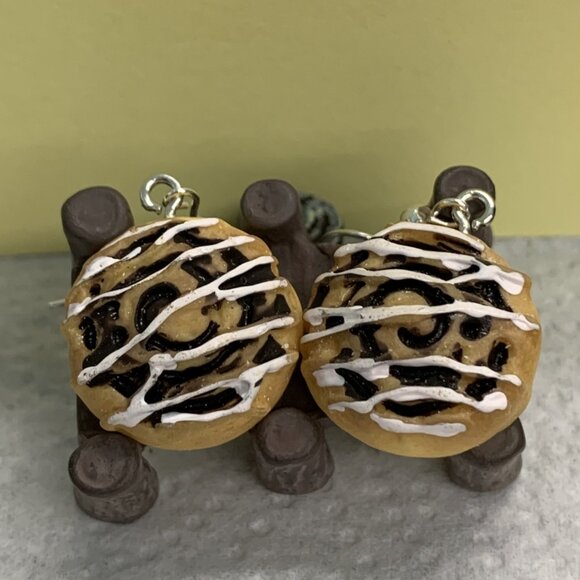 Cinnamon Roll Earring, Funny Food Earring, Gift Idea, Cooking Earring, Chef - Picture 2 of 5
